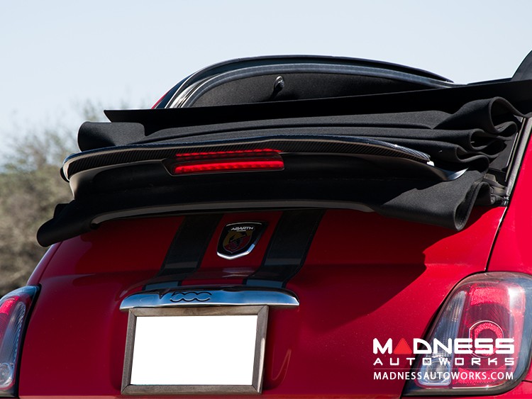 FIAT 500 ABARTH Cabrio Roof Spoiler Extension Carbon Fiber